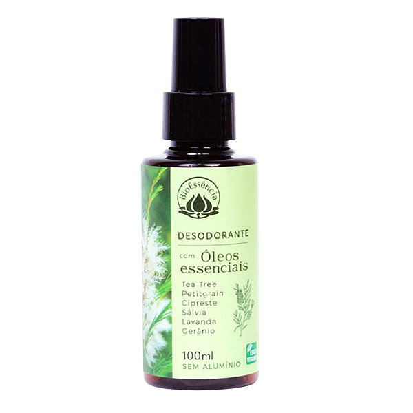 Desodorante Spray Com Óleos Essenciais 100ml Bioessencia