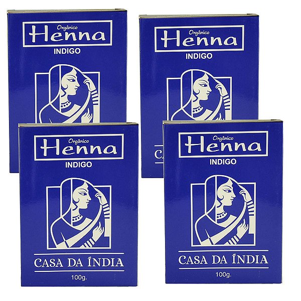 Kit 4 Henna Pó Indigo Casa da Índia