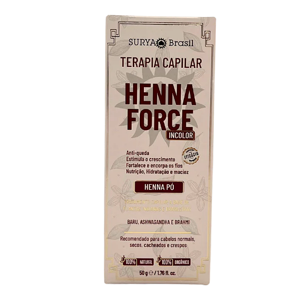 Henna Pó Force Terapia Capilar Surya Crescimento Natural 50g