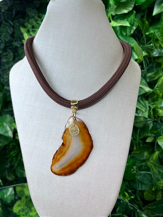 GARGANTILHA JULIE - MARROM