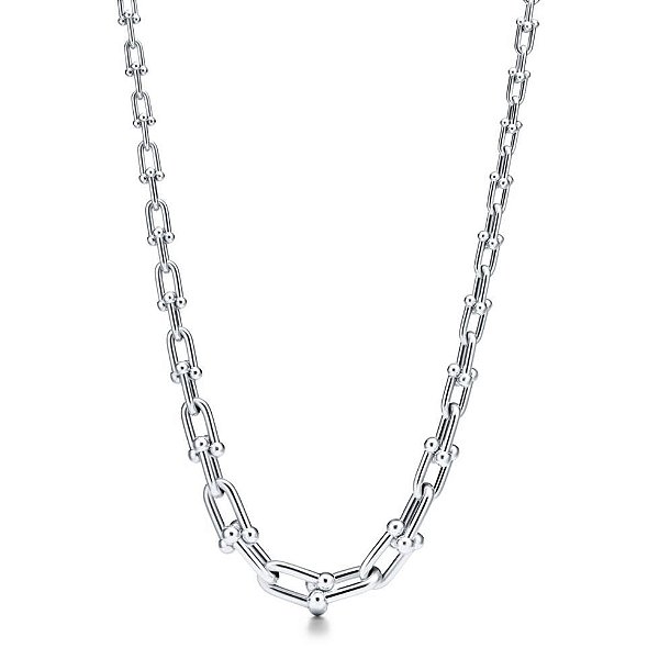 COLAR FERRADURA BANHADO À RÓDIO BRANCO TAM M