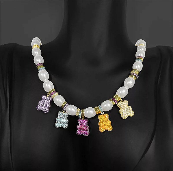 COLAR TEDDY PRATA 925 E PÉROLA DE ÁGUA DOCE