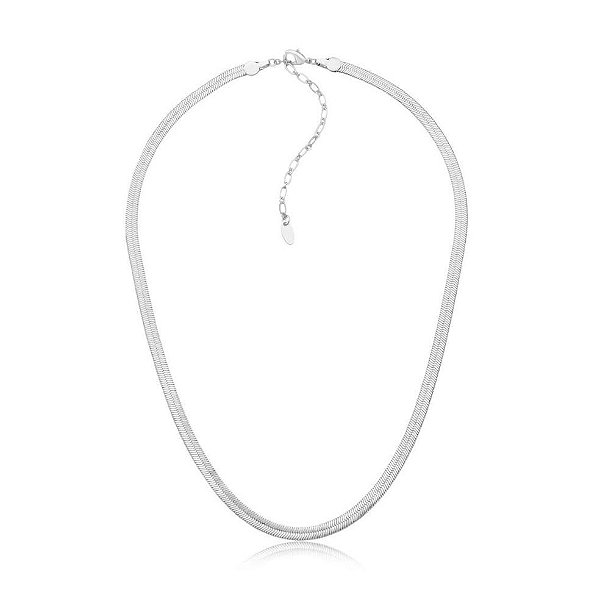 COLAR MALHA 4MM BANHADO Á RÓDIO