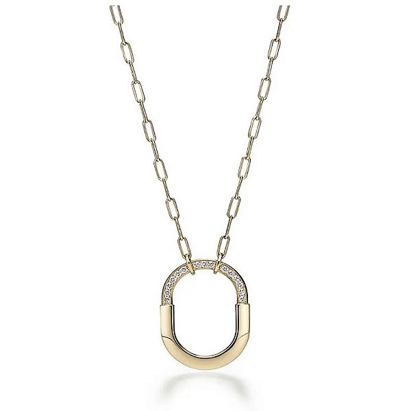 COLAR CADEADO CRAVEJADO  DUO