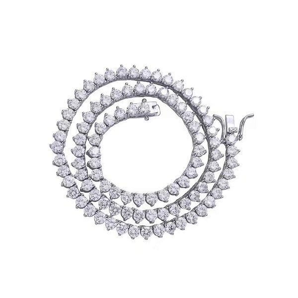 RIVIERA TRADICIONAL BANHADA A RÓDIO BRANCO 3MM | 3 PONTAS