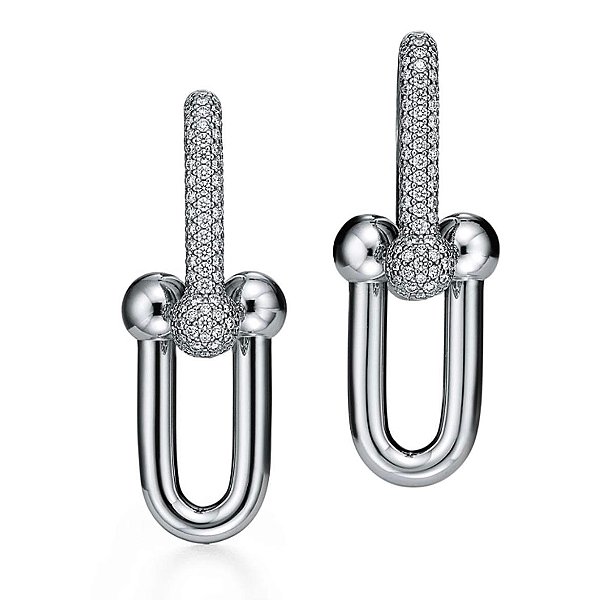 BRINCO FERRADURA CRAVEJADO RÓDIO