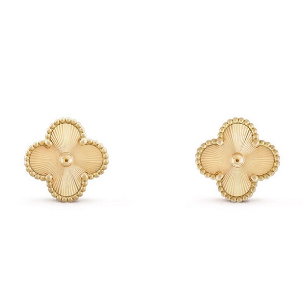 BRINCO TREVO DIAMANTADO BANHADO A OURO