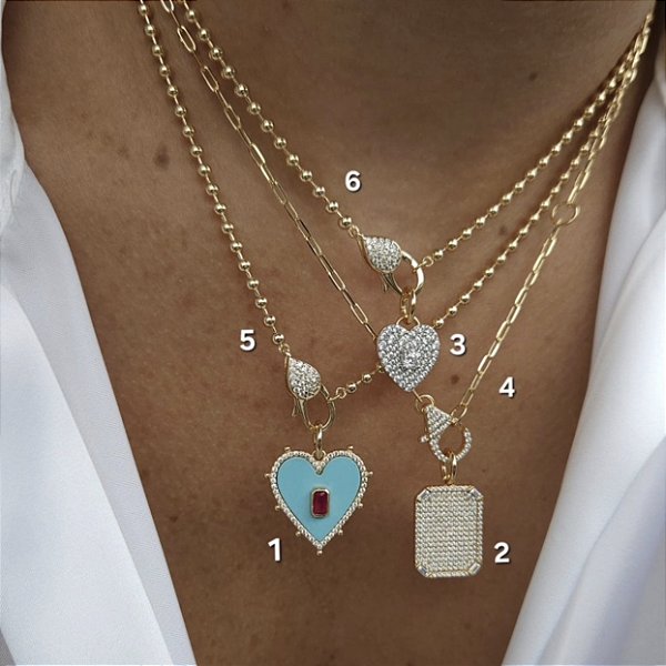 COLAR ESFERAS PRATA925 - 45cm | fecho cravejado