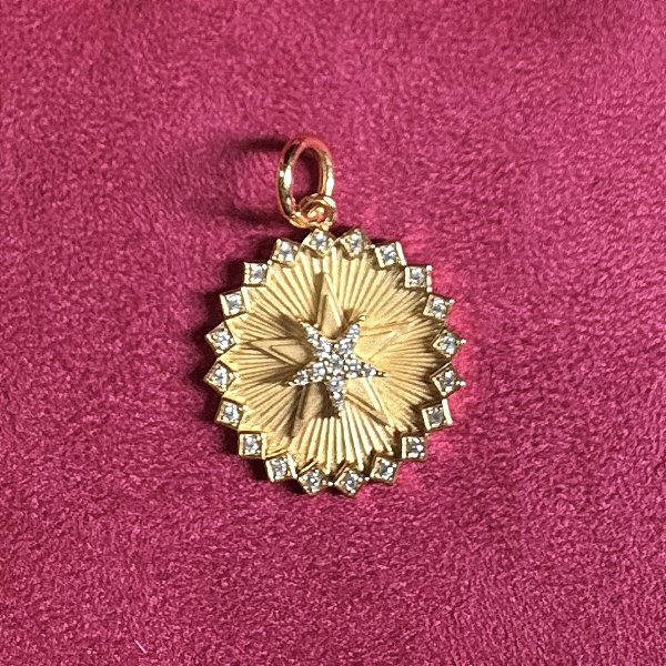 PINGENTE ESTRELAS OURO PRATA925