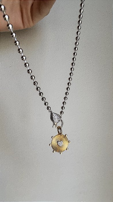 CORRENTE BOLINHA FECHO CRAVEJADO 45cm