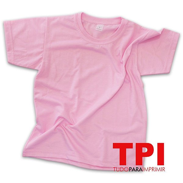 Camiseta Rosa Bebê Infantil Poliéster