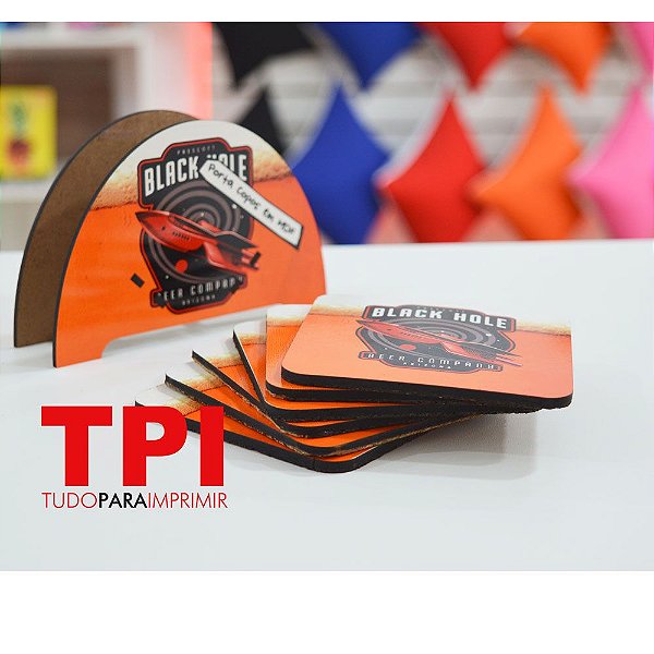 Porta Copo com Suporte MDF
