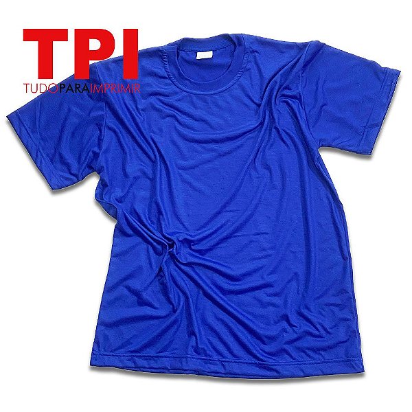 Camiseta Azul Royal Adulto Poliéster