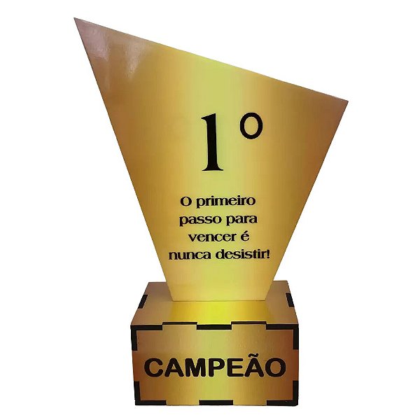 Troféu Premium em Acrílico com Base MDF para Sublimação