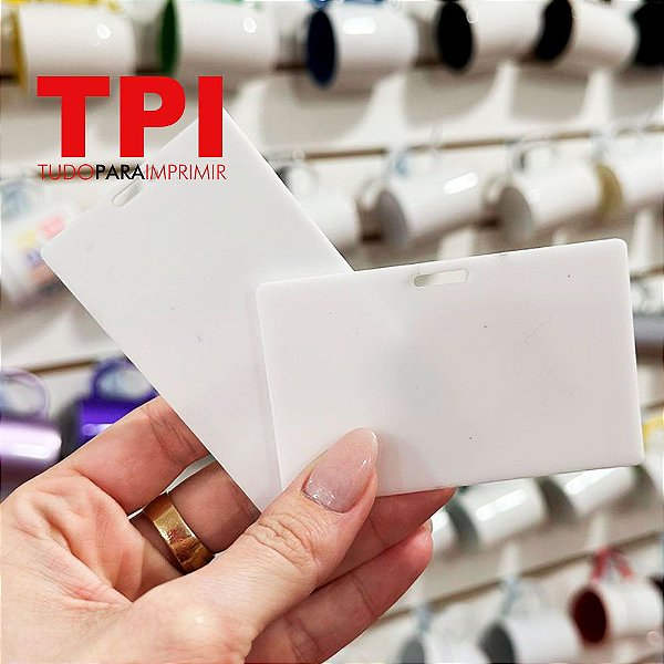 Crachá em Acrílico Branco para Sublimação