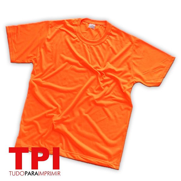 Camiseta Laranja Infantil Poliéster