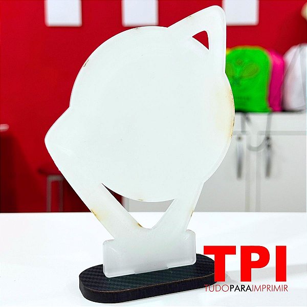 Troféu Globo Acrílico Retroverso - 115x155mm