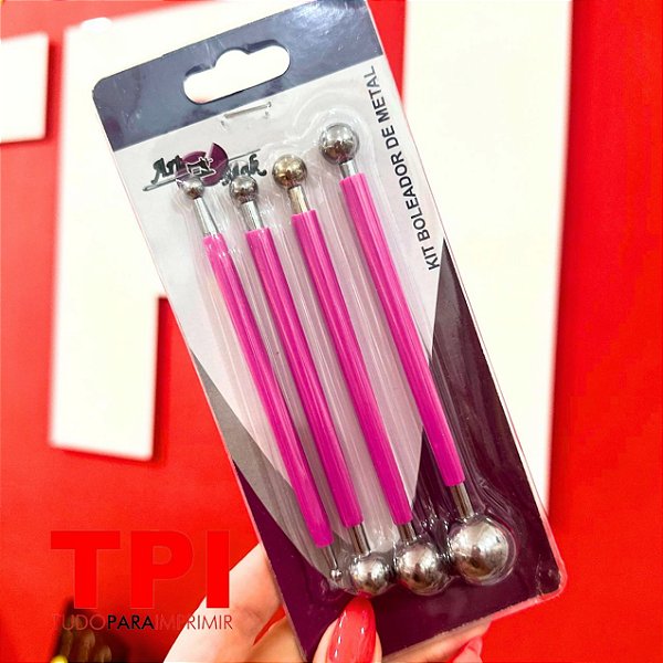 Kit de 4 Boleadores de Metal Ponta Dupla