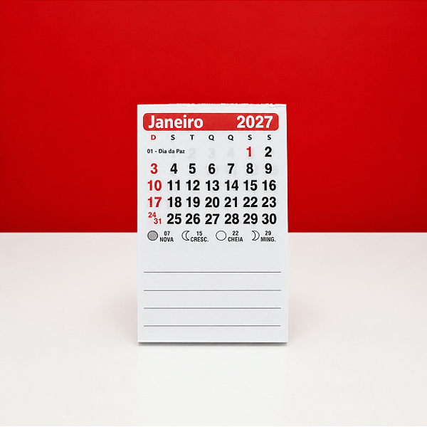 Refil Calendário com Lembrete - Pct c/50 un