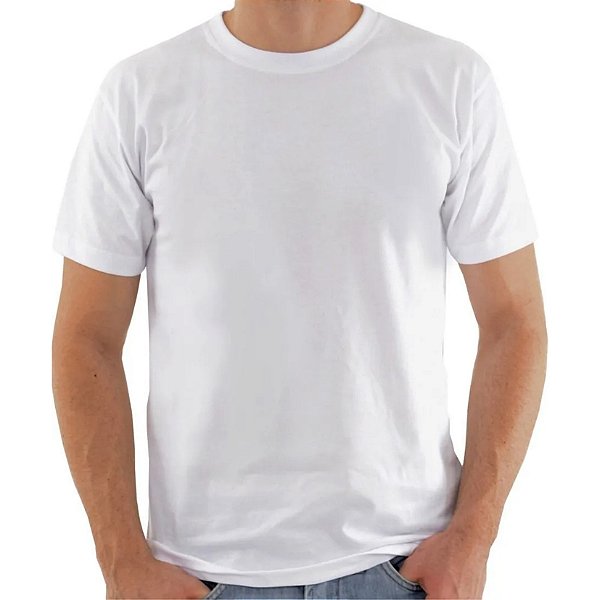 Camiseta Branca 100% Algodão – Fio 30.1 Penteado