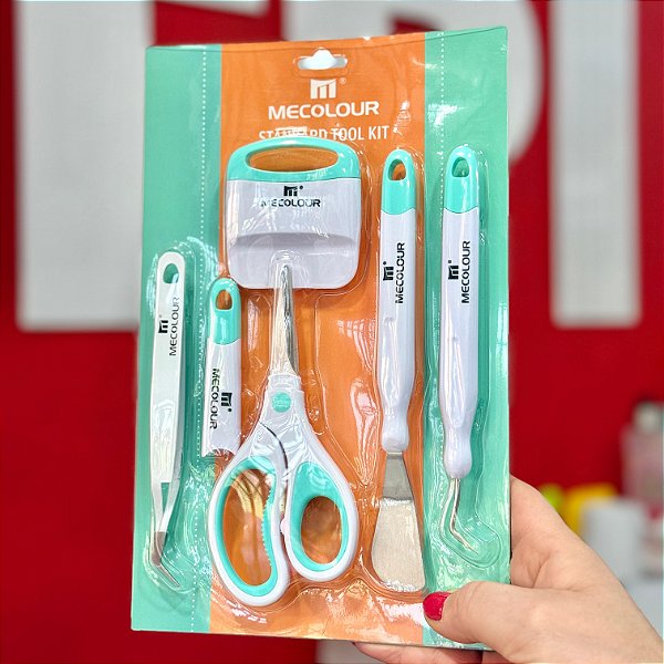 Kit de Ferramentas Mecolour para Recorte e Depilação de Vinil – 6 Peças
