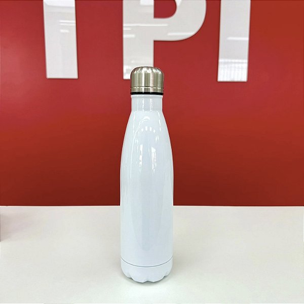 Garrafa Inox Cola Térmica Branca -500ml - Ref. 3018 - LiveSub