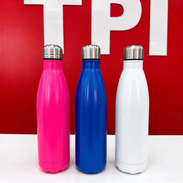 Garrafa Cola Acetinada de Inox 750ml -  para Laser e DTF