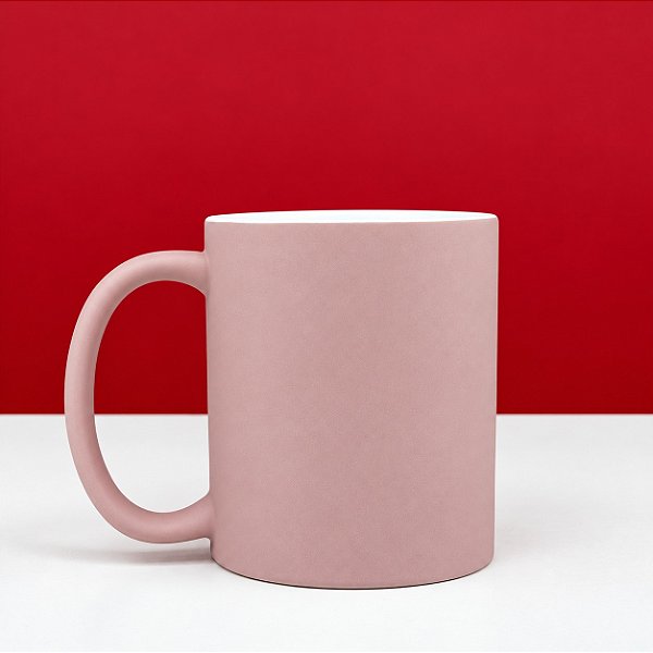 Caneca Cerâmica Fosca Rosa 325ml - LiveSub