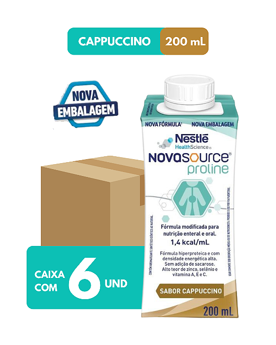 Kit Novasource Proline Cappuccino 200ml 6 unidades
