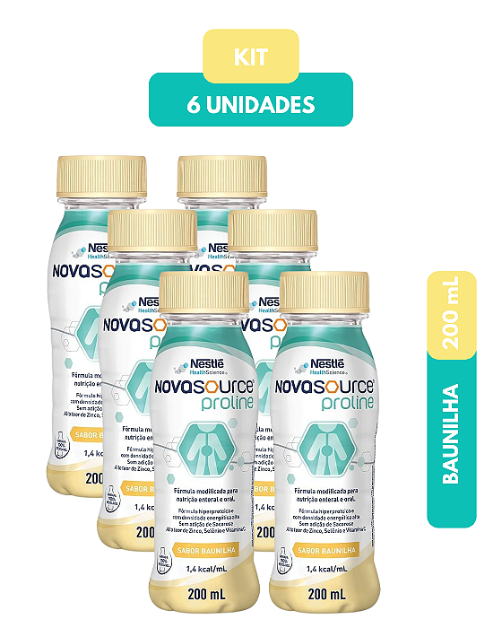 Kit Novasource Proline Baunilha 200ml 6 unidades