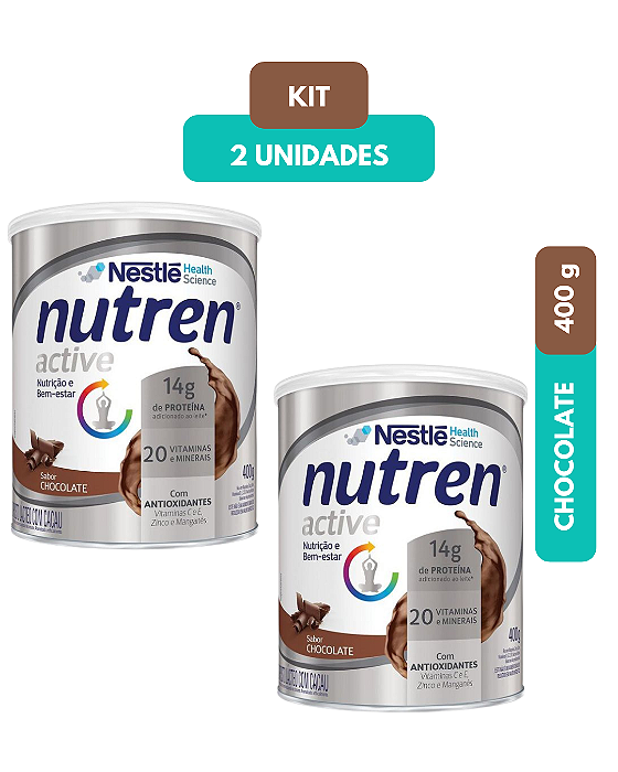 Kit Nutren Active Chocolate 400g 2 unidades