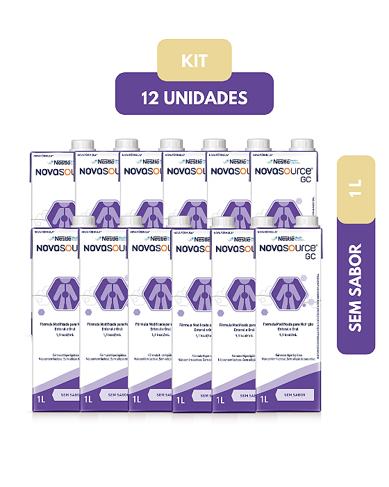 Novasource GC Sem Sabor 1L - Sistema Aberto - Caixa com 12 unidades