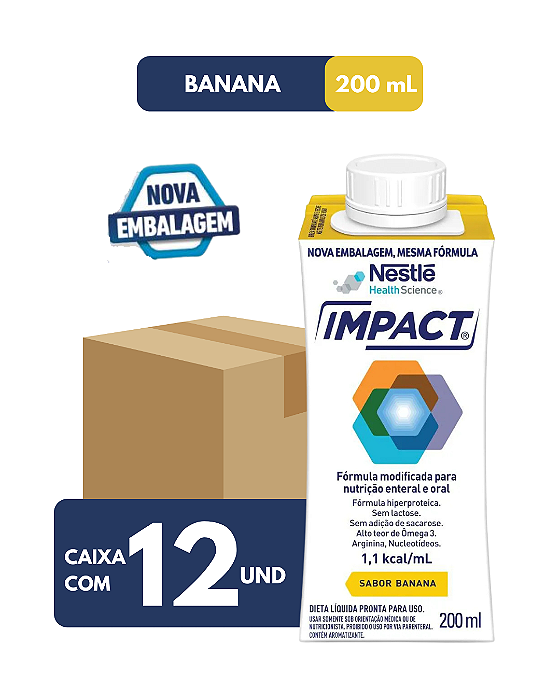 Kit Impact Banana 200ml 12 unidades