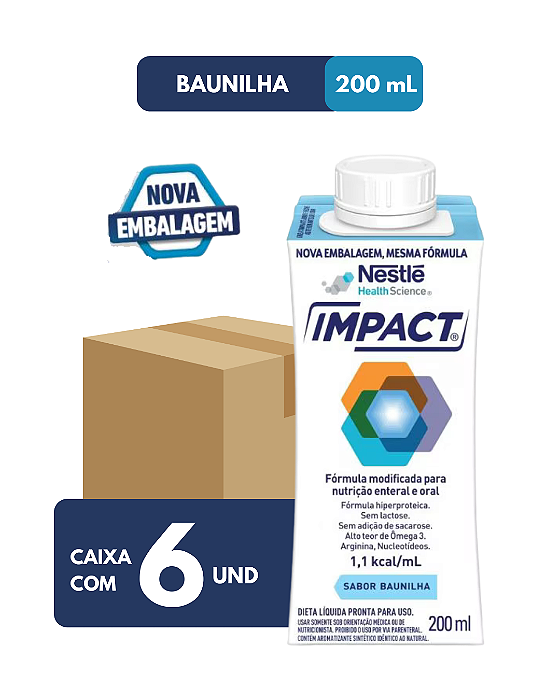 Kit Impact Baunilha 200ml 6 unidades