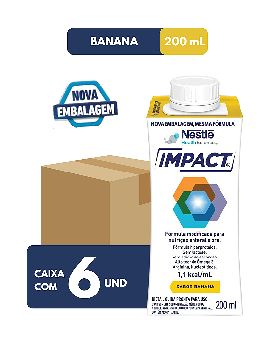 Kit Impact Banana 200ml 6 unidades