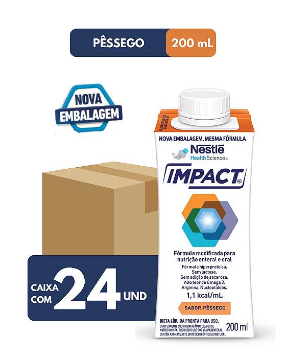 Kit Impact Pêssego 200ml 24 unidades