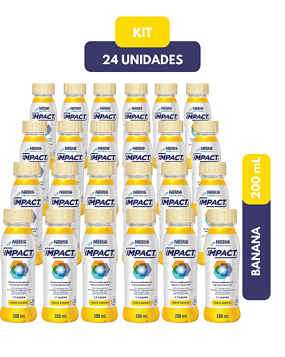 Kit Impact Banana 200ml 24 unidades
