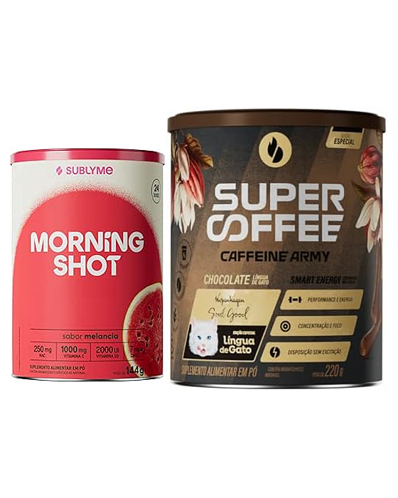 Combo Supercoffee Língua de Gato + Morning Shot Melancia