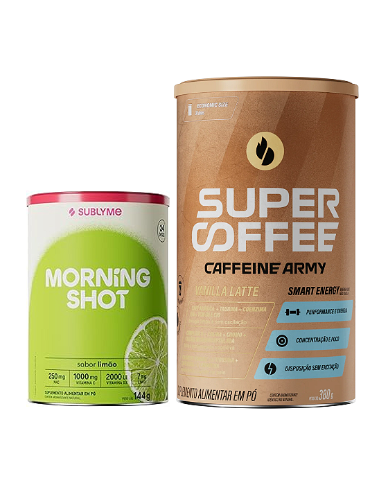 Combo Supercoffee Vanilla + Morning Shot Limão