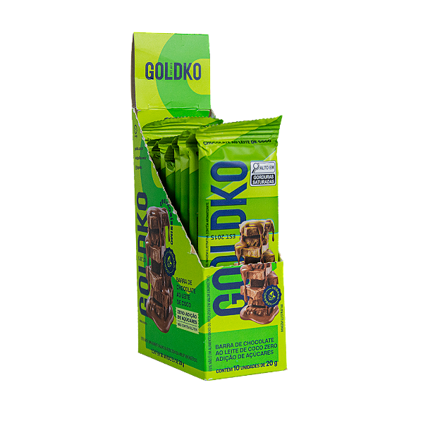 Barra ao Leite de Coco Vegano 20g - caixa com 10un