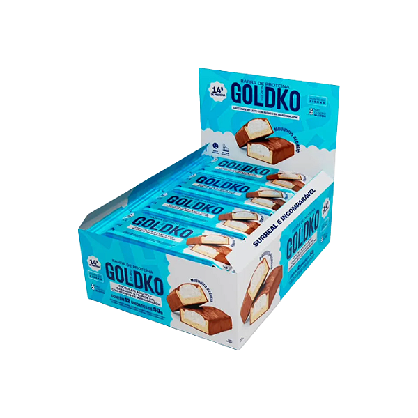 Barra de Proteína Chocolate ao Leite com Marshmallow 50g - caixa com 12un