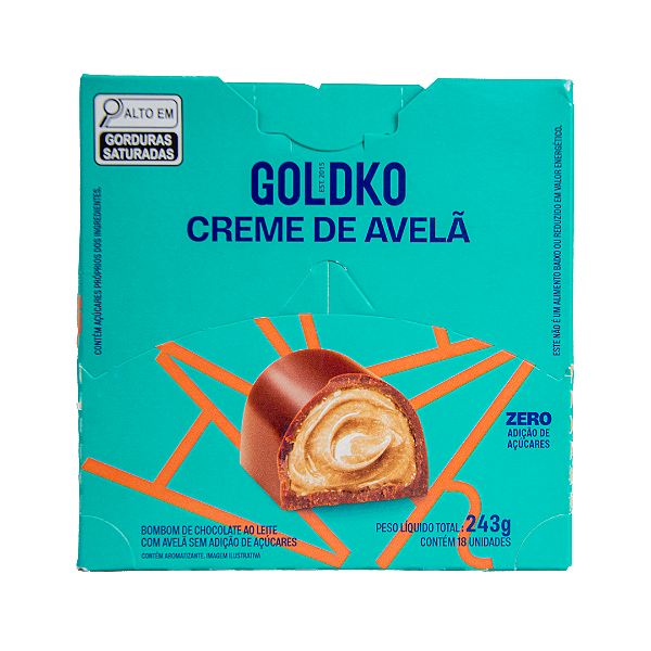 Bombom Creme de Avelã 13,5g - caixa com 18un