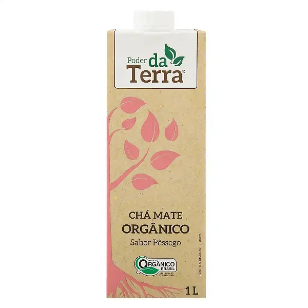 Chá Mate Pêssego Poder da Terra 1L