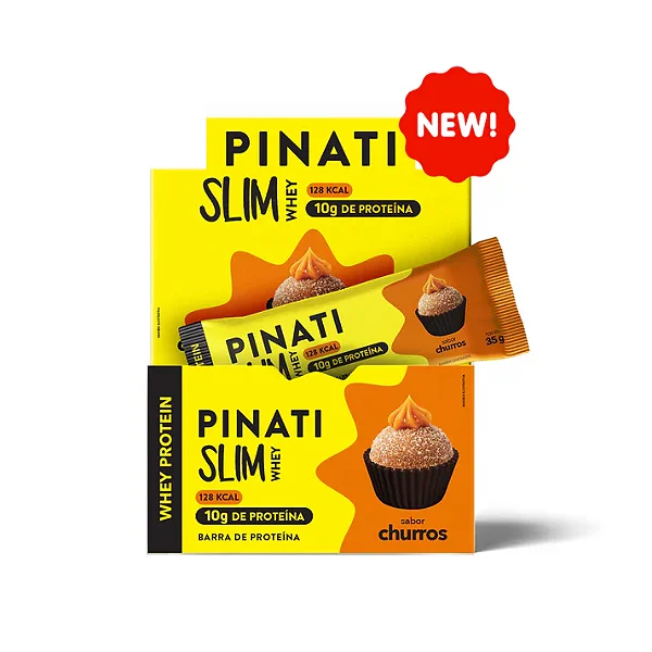 Barra de Proteína Slim Whey Churros 35g - Display com 16un