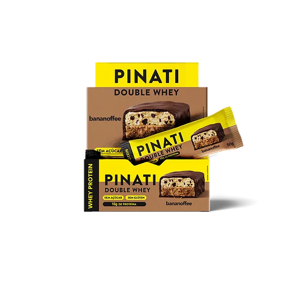 Barra de Proteína Double Whey Bananoffee 50g - Display com 12un