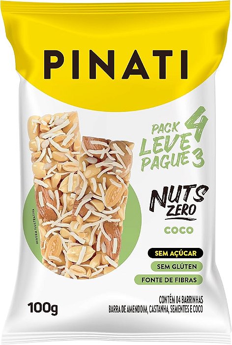 Barra de Nuts Coco Zero Açúcar 30g - L4P3