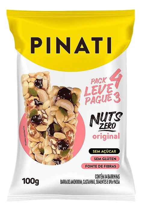 Barra de Nuts Original Zero Açúcar 30g - L4P3