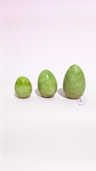 Yoni Eggs Quartzo Verde - Conjunto de Pedras Kegel