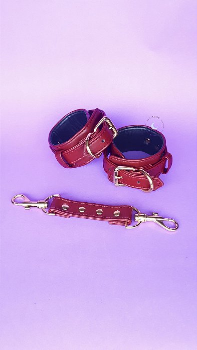 Algemas de Couro Luxo | Vermelho