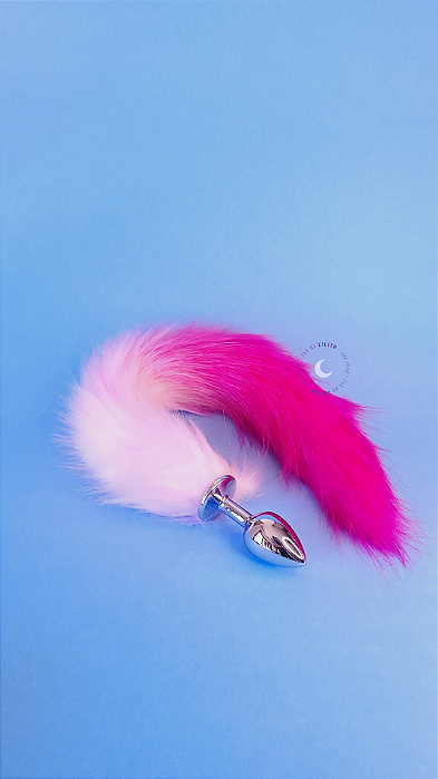 Plug com Calda P | Branco e Rosa